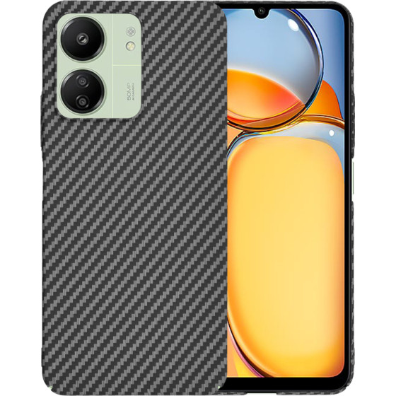 Techsuit - Carbonite FiberShell - Xiaomi Redmi 13C 4G / Redmi 13C 5G / Poco C65 - Black