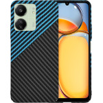 Techsuit - Carbonite FiberShell - Xiaomi Redmi 13C 4G / Redmi 13C 5G / Poco C65 - Blue Pulse