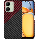 Techsuit - Carbonite FiberShell - Xiaomi Redmi 13C 4G / Redmi 13C 5G / Poco C65- Red Vortex