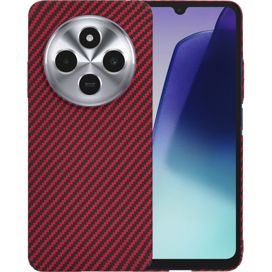 Techsuit - Carbonite FiberShell - Xiaomi Redmi 14C / Poco C75 - Red