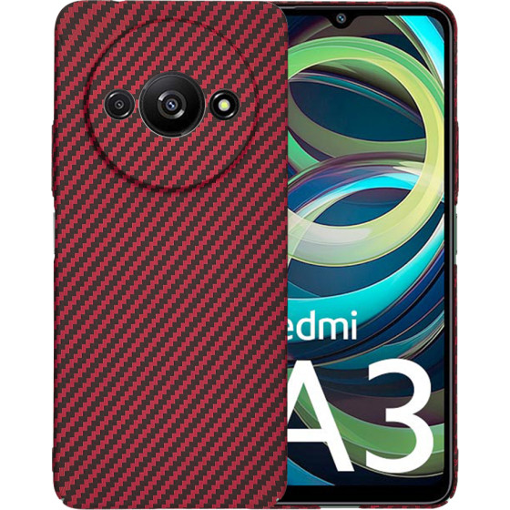 Techsuit - Carbonite FiberShell - Xiaomi Redmi A3 / Redmi A3x - Red