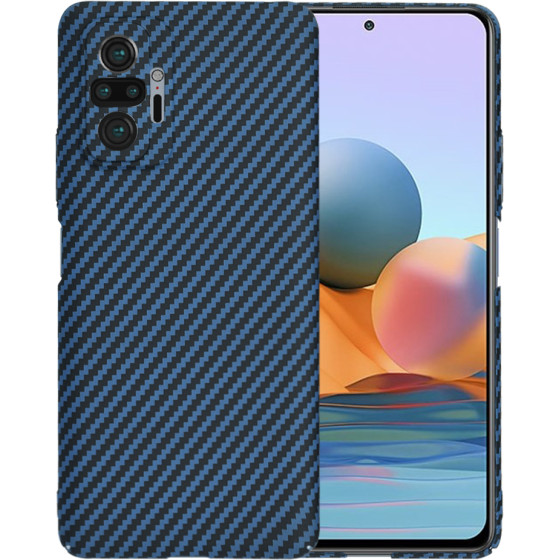 Techsuit - Carbonite FiberShell - Xiaomi Redmi Note 10 Pro / Note 10 Pro Max - Cyan