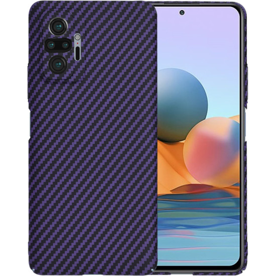 Techsuit - Carbonite FiberShell - Xiaomi Redmi Note 10 Pro / Note 10 Pro Max - Purple