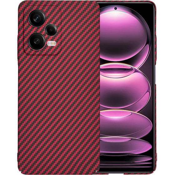 Techsuit - Carbonite FiberShell - Xiaomi Redmi Note 12 Pro 5G - Red