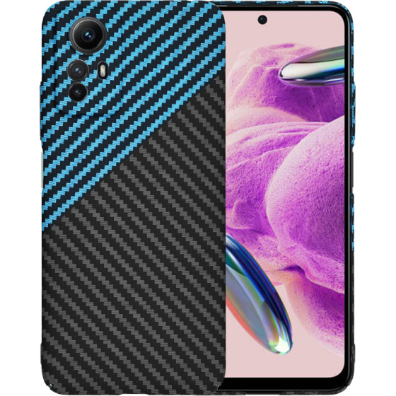 Techsuit - Carbonite FiberShell - Xiaomi Redmi Note 12S - Blue Pulse