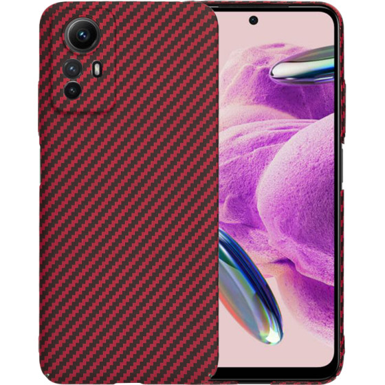 Techsuit - Carbonite FiberShell - Xiaomi Redmi Note 12S - Red