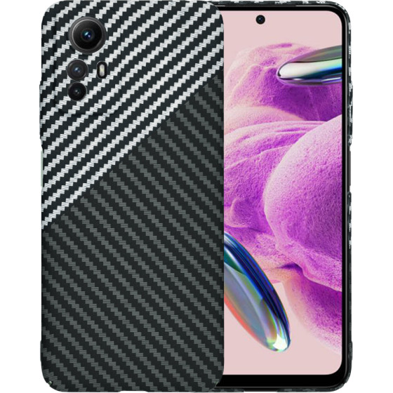 Techsuit - Carbonite FiberShell - Xiaomi Redmi Note 12S - Stealth Gray