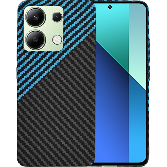 Techsuit - Carbonite FiberShell - Xiaomi Redmi Note 13 4G - Blue Pulse