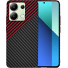 Techsuit - Carbonite FiberShell - Xiaomi Redmi Note 13 4G - Red Vortex