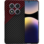 Techsuit - Carbonite FiberShell - Xiaomi Redmi Note 14 Pro 5G / Poco X7 - Red Vortex