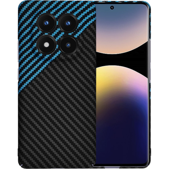Techsuit - Carbonite FiberShell - Xiaomi Redmi Note 14 Pro+ 5G - Blue Pulse