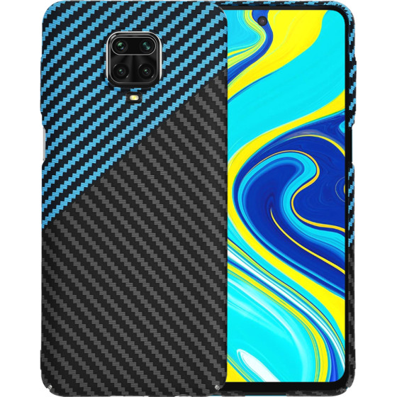 Techsuit - Carbonite FiberShell - Xiaomi Redmi Note 9S / Note 9 Pro / Note 9 Pro Max - Blue Pulse