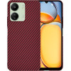 Techsuit - Carbonite FiberShell - XXiaomi Redmi 13C 4G / Redmi 13C 5G / Poco C65 - Red