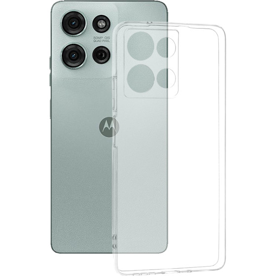 Techsuit - Clear Silicone - Motorola Moto G75 - Transparent