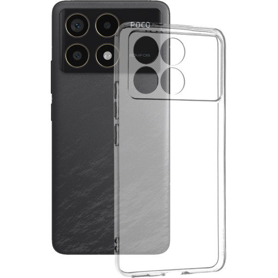 Techsuit - Clear Silicone - Xiaomi Poco F6 Pro - Transparent