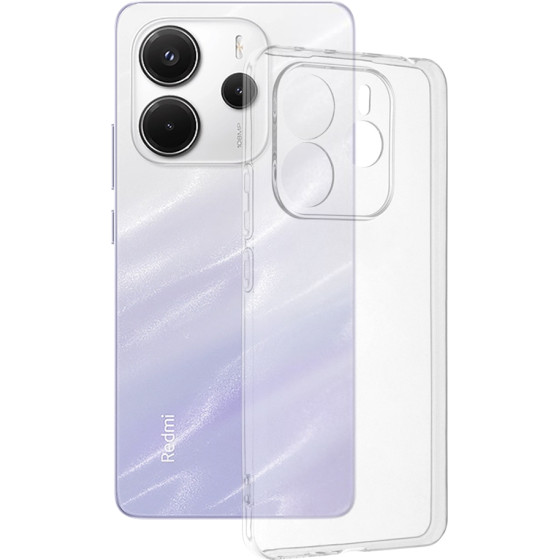 Techsuit - Clear Silicone - Xiaomi Redmi Note 14 4G (164,84 x 78,15 x 8,16mm) - Transparent