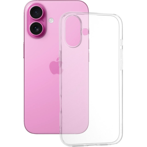 Techsuit - Clear Silicone [Big Lens Hole] - iPhone 16 Plus - Transparent