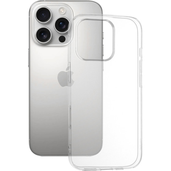 Techsuit - Clear Silicone [Big Lens Hole] - iPhone 16 Pro - Transparent