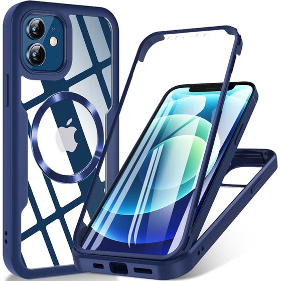 Techsuit - ColorVerse 360 MagSafe Series + Screen Protector - iPhone 12 - Blue