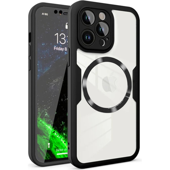 Techsuit - ColorVerse 360 MagSafe Series + Screen Protector - iPhone 12 Pro - Black