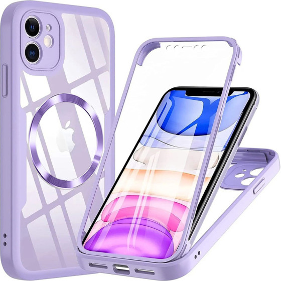 Techsuit - ColorVerse 360 MagSafe Series + Screen Protector - iPhone 12 - Purple