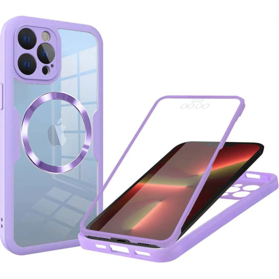 Techsuit - ColorVerse 360 MagSafe Series + Screen Protector - iPhone 13 Pro - Purple