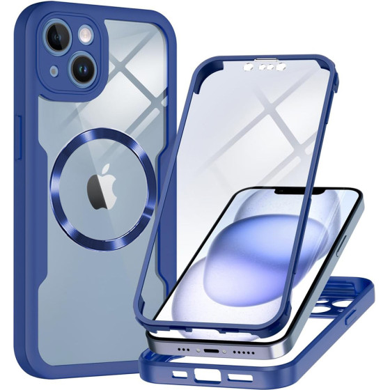 Techsuit - ColorVerse 360 MagSafe Series + Screen Protector - iPhone 14 - Blue