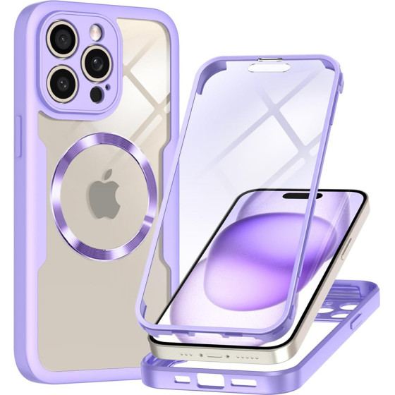 Techsuit - ColorVerse 360 MagSafe Series + Screen Protector - iPhone 14 Pro Max - Purple