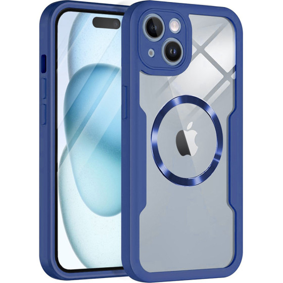 Techsuit - ColorVerse 360 MagSafe Series + Screen Protector - iPhone 15 Plus - Blue