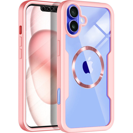 Techsuit - ColorVerse 360 MagSafe Series + Screen Protector - iPhone 16 - Pink