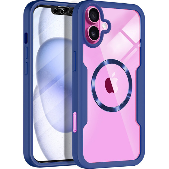 Techsuit - ColorVerse 360 MagSafe Series + Screen Protector - iPhone 16 Plus - Blue