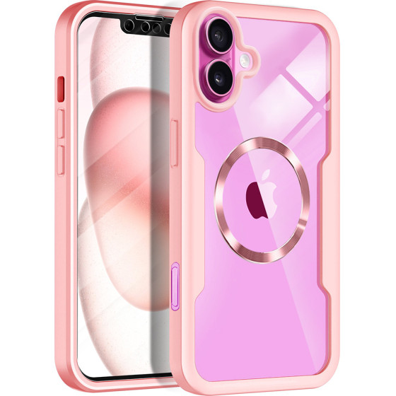 Techsuit - ColorVerse 360 MagSafe Series + Screen Protector - iPhone 16 Plus - Pink
