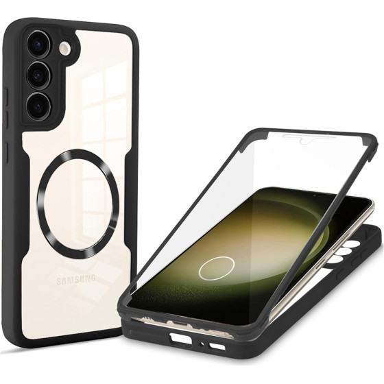 Techsuit - ColorVerse 360 MagSafe Series + Screen Protector - Samsung Galaxy S23 Plus - Black