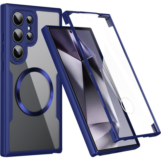 Techsuit - ColorVerse 360 MagSafe Series + Screen Protector - Samsung Galaxy S24 Ultra - Blue