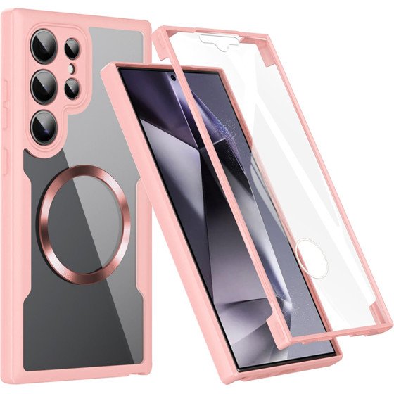 Techsuit - ColorVerse 360 MagSafe Series + Screen Protector - Samsung Galaxy S24 Ultra - Pink