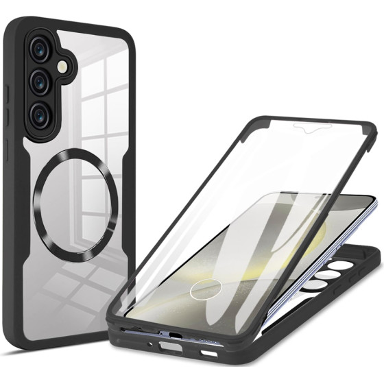 Techsuit - ColorVerse 360 MagSafe Series + Screen Protector - Samsung Galaxy S25 - Black
