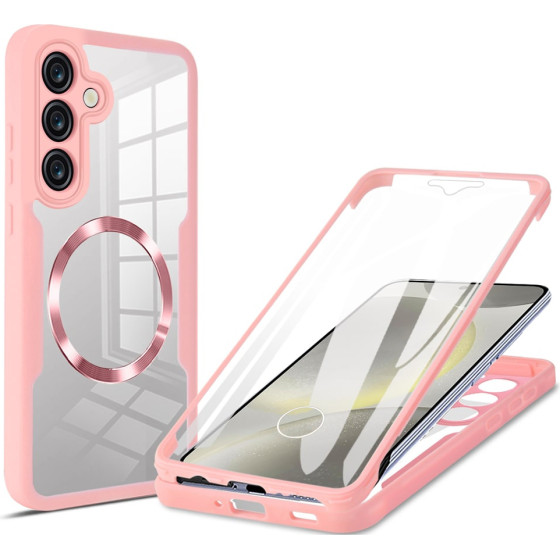 Techsuit - ColorVerse 360 MagSafe Series + Screen Protector - Samsung Galaxy S25 Plus - Pink