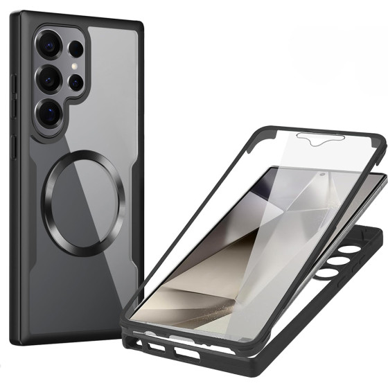 Techsuit - ColorVerse 360 MagSafe Series + Screen Protector - Samsung Galaxy S25 Ultra - Black