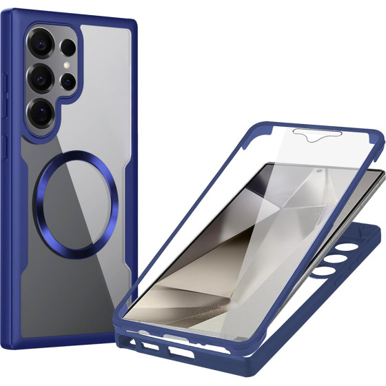 Techsuit - ColorVerse 360 MagSafe Series + Screen Protector - Samsung Galaxy S25 Ultra - Blue