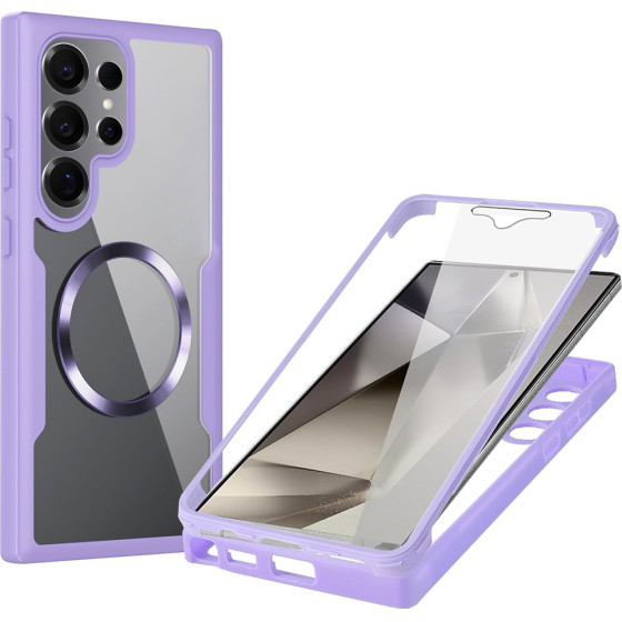 Techsuit - ColorVerse 360 MagSafe Series + Screen Protector - Samsung Galaxy S25 Ultra - Purple