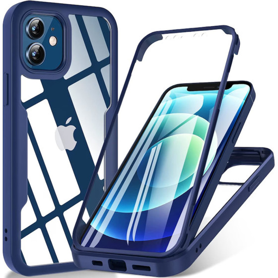 Techsuit - ColorVerse 360 Series + Screen Protector - iPhone 12 - Blue