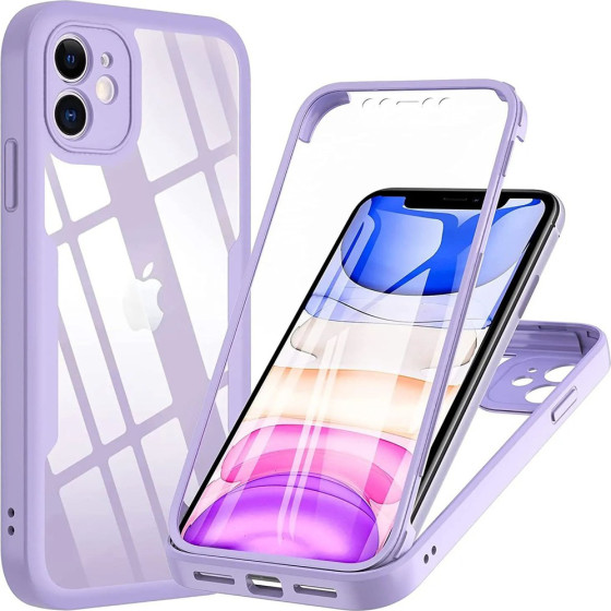 Techsuit - ColorVerse 360 Series + Screen Protector - iPhone 12 - Purple