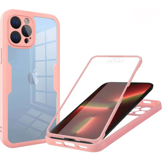 Techsuit - ColorVerse 360 Series + Screen Protector - iPhone 13 Pro - Pink