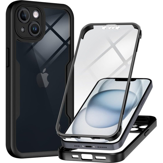 Techsuit - ColorVerse 360 Series + Screen Protector - iPhone 14 - Black