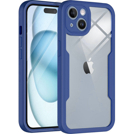 Techsuit - ColorVerse 360 Series + Screen Protector - iPhone 15 Plus - Blue