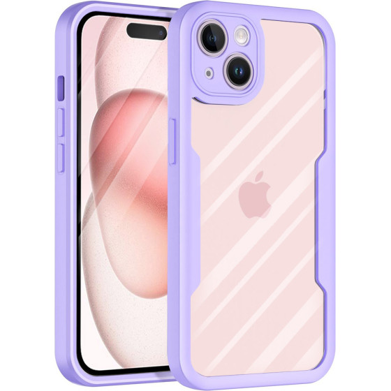 Techsuit - ColorVerse 360 Series + Screen Protector - iPhone 15 Plus - Purple