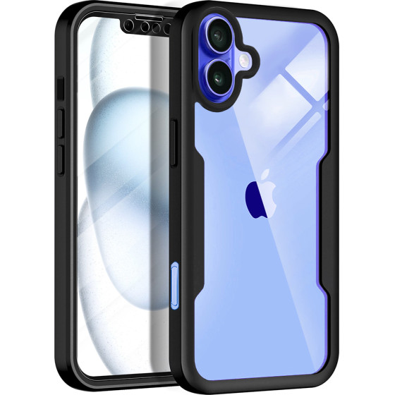 Techsuit - ColorVerse 360 Series + Screen Protector - iPhone 16 - Black