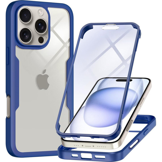 Techsuit - ColorVerse 360 Series + Screen Protector - iPhone 16 Pro - Blue