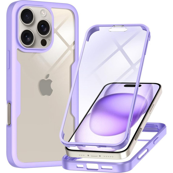 Techsuit - ColorVerse 360 Series + Screen Protector - iPhone 16 Pro Max - Purple