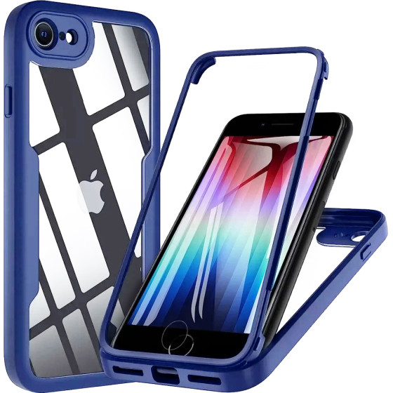 Techsuit - ColorVerse 360 Series + Screen Protector - iPhone 7 / 8 / SE 2, SE 2020 / SE 3, SE 2022 - Blue